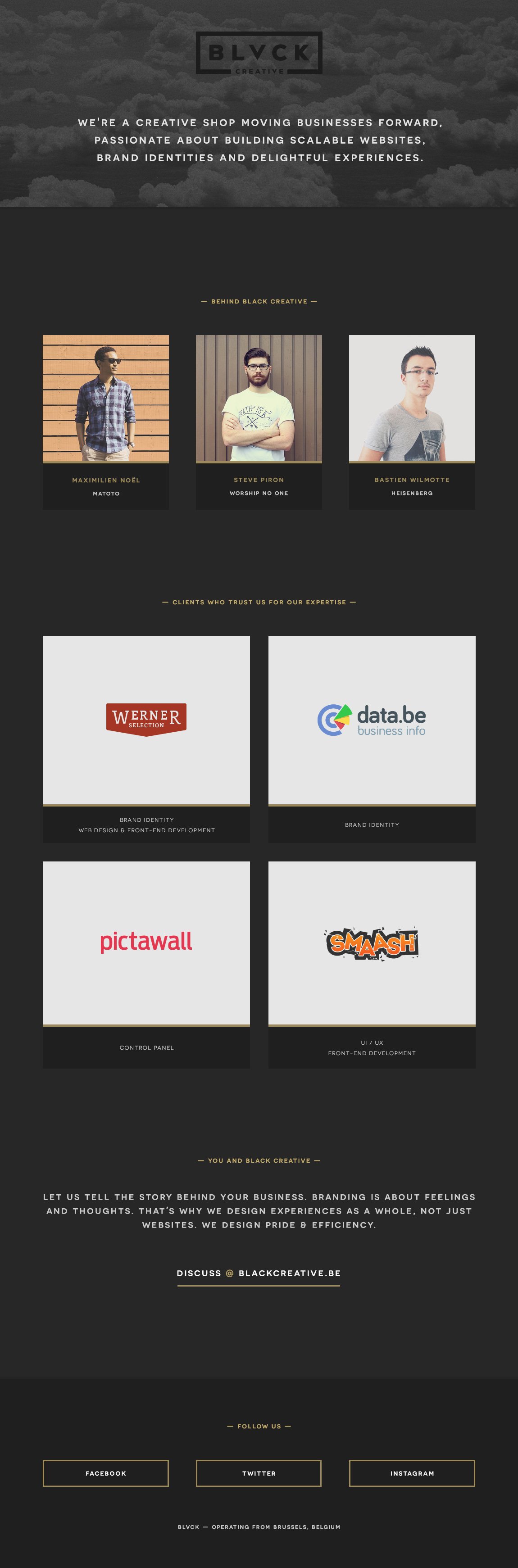 Black Creative Website Screenshot