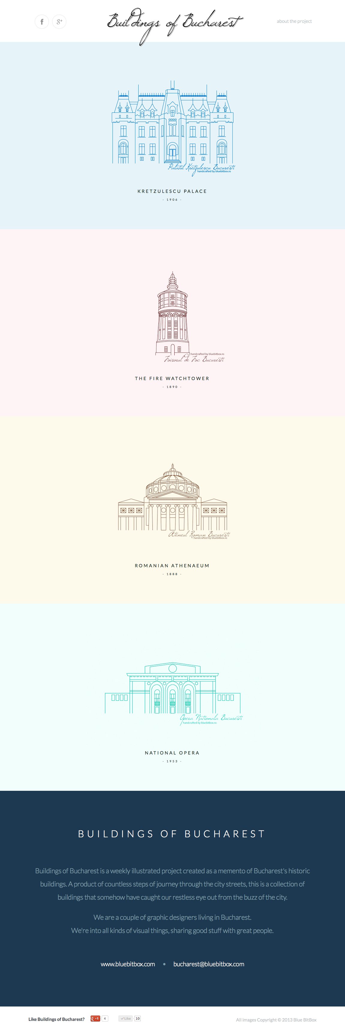 Buildings of Bucharest Website Screenshot