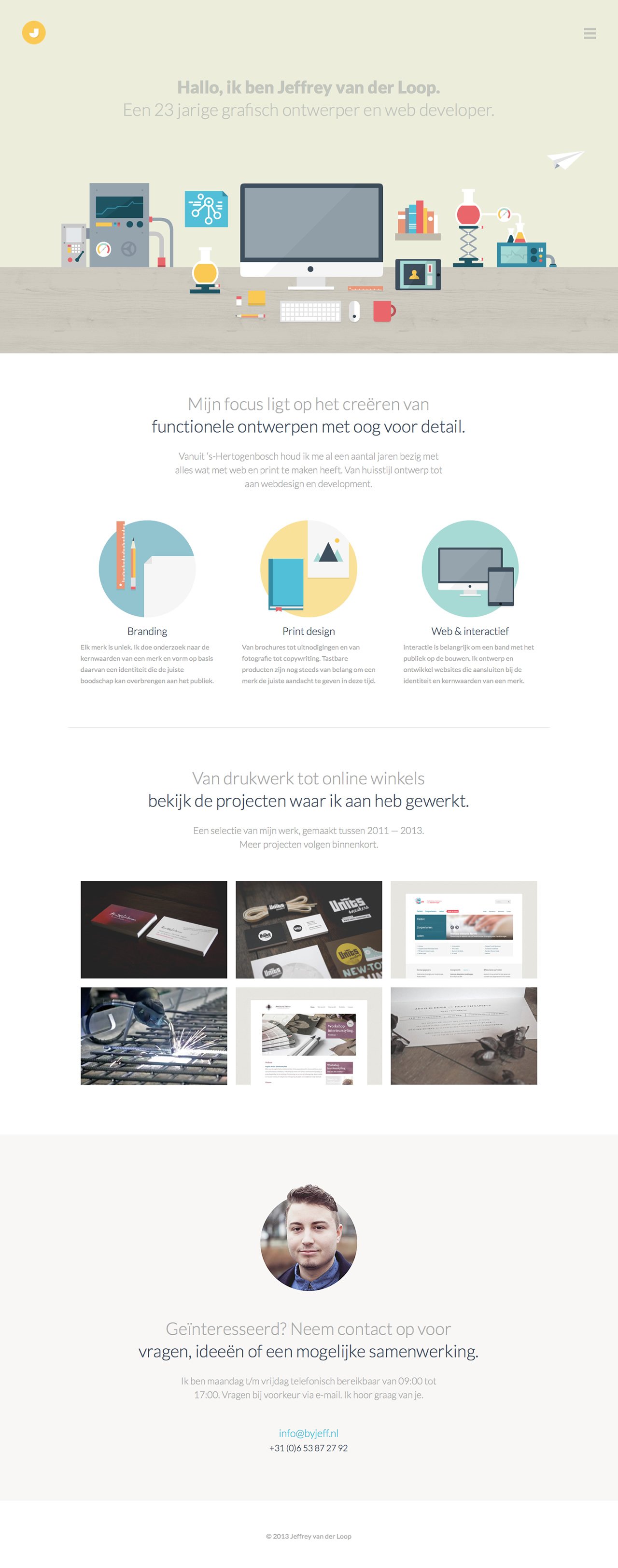 Jeffrey van der Loop Website Screenshot