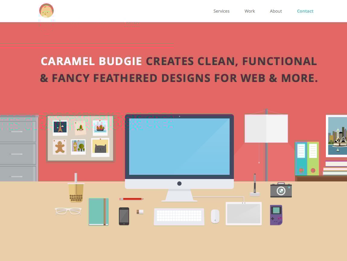 Caramel Budgie Website Screenshot