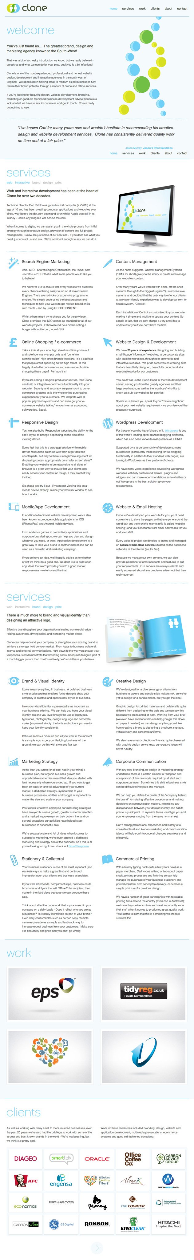 Clone Studios Website Screenshot