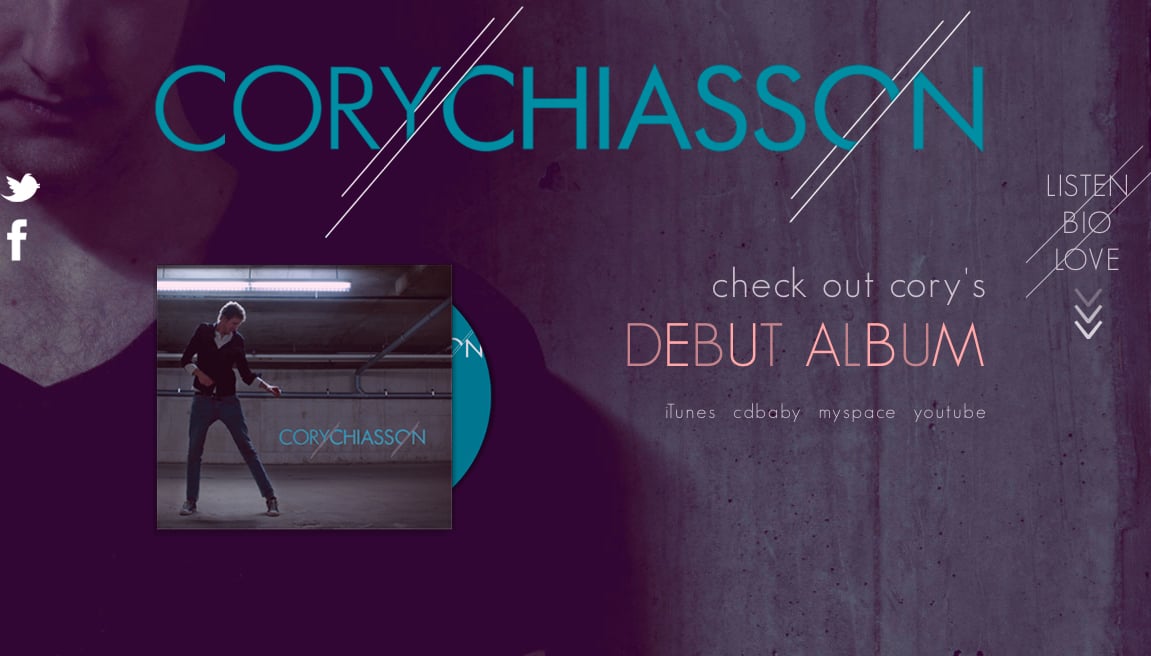 Cory Chiasson Website Screenshot