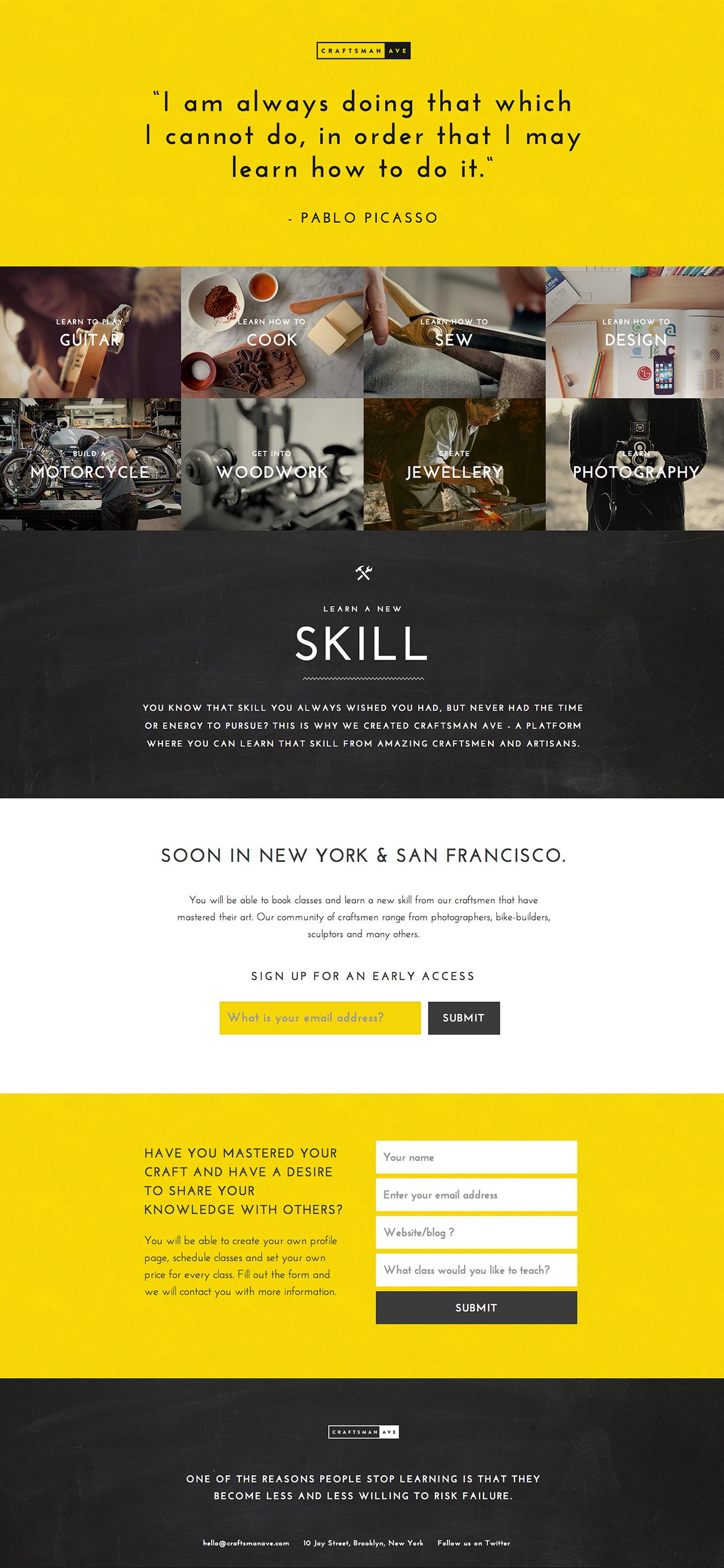 Craftsman Ave Website Screenshot