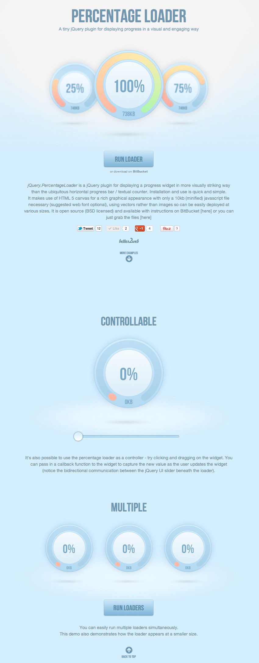 Percentage Loader Website Screenshot
