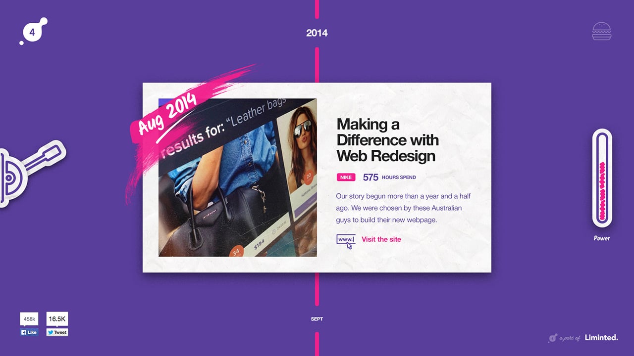 Art4web Time Machine Website Screenshot