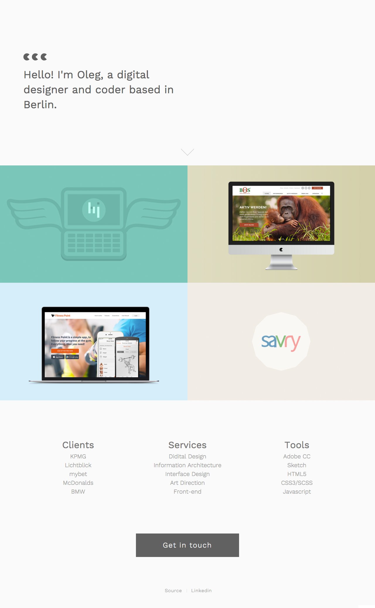 Oleg Zayarniy Website Screenshot