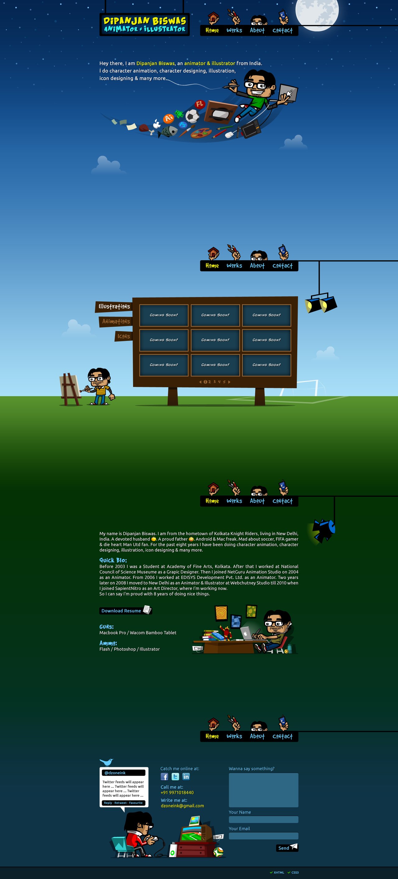 Dipanjan Biswas Website Screenshot