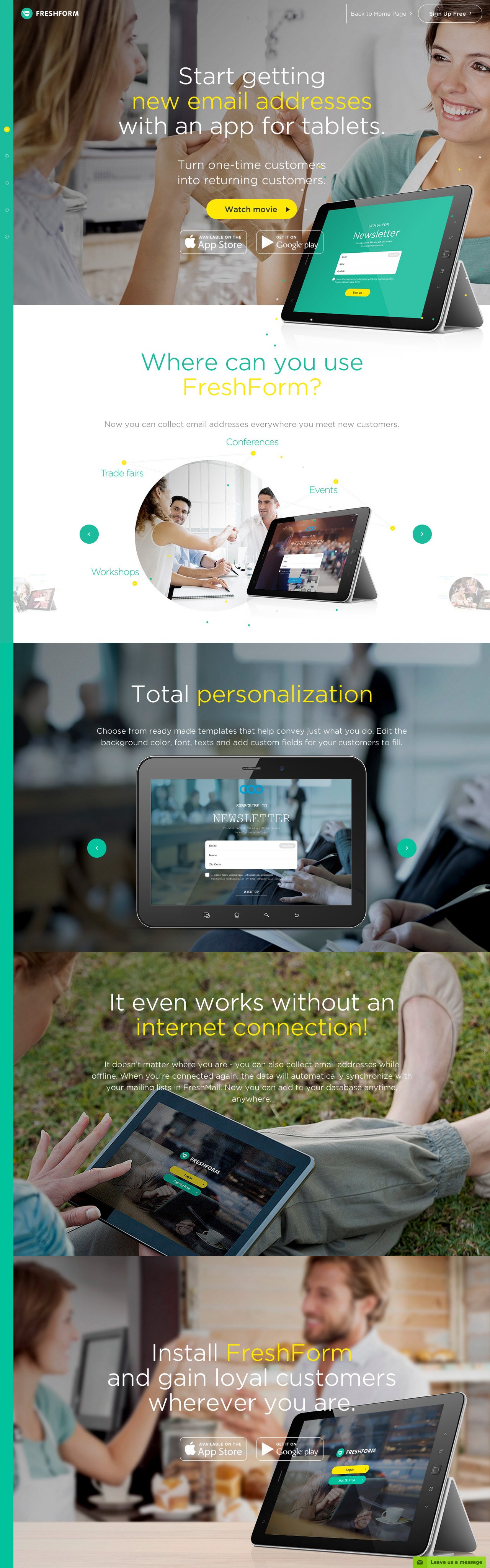 FreshForm Website Screenshot