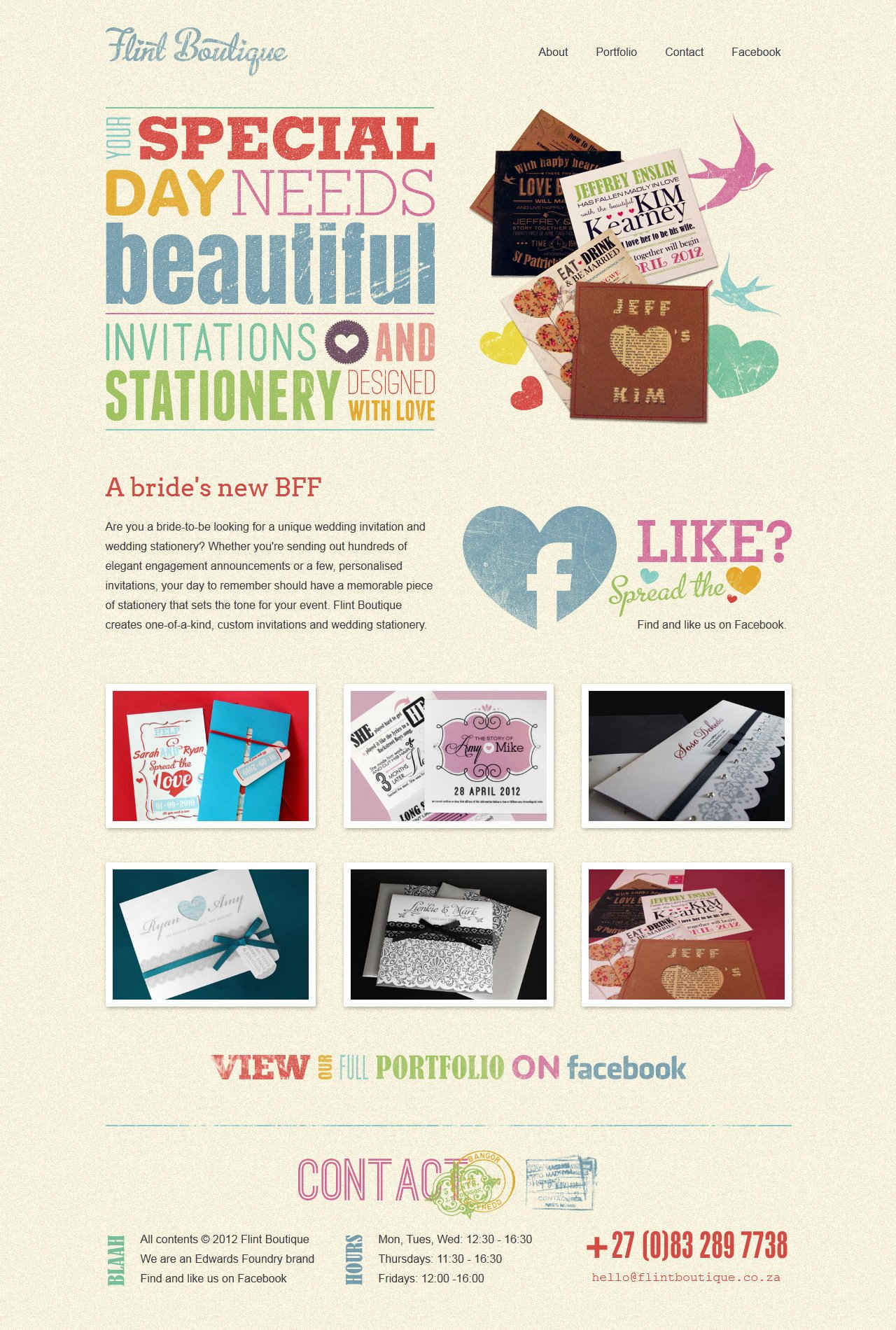 Flint Boutique Website Screenshot