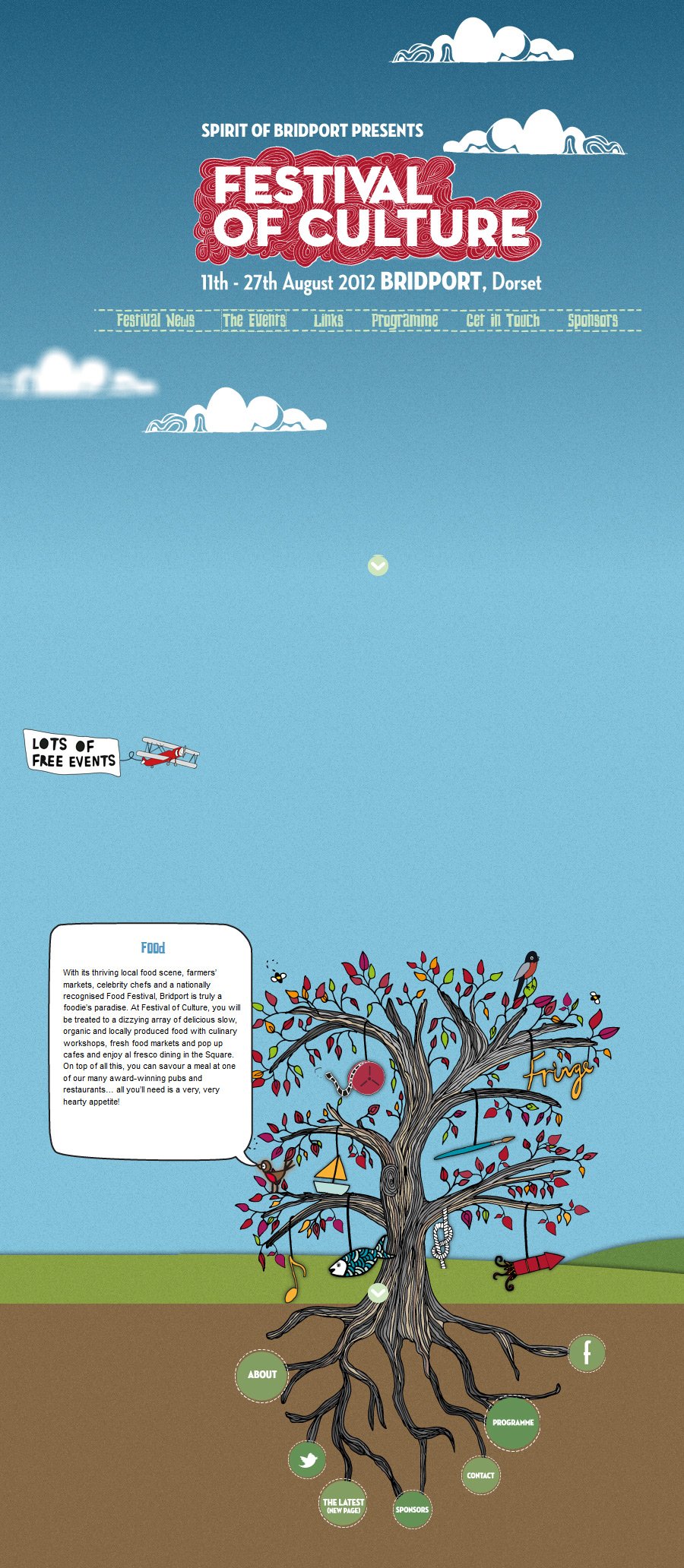 Festival of Culture Website Screenshot