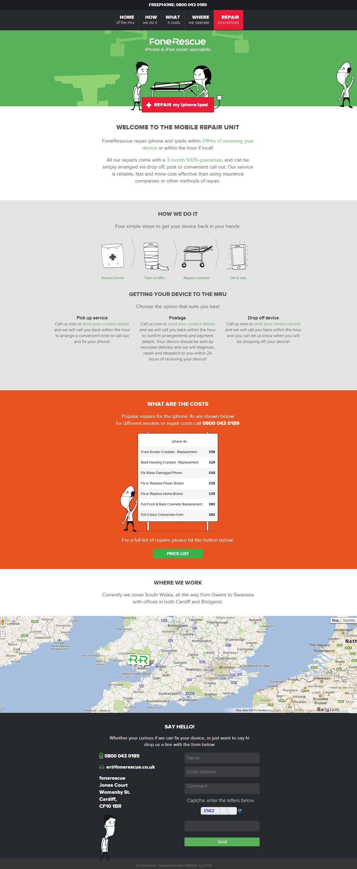 FoneRescue Website Screenshot