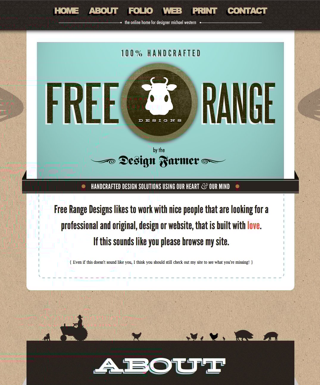 Free Range Designs Website Screenshot
