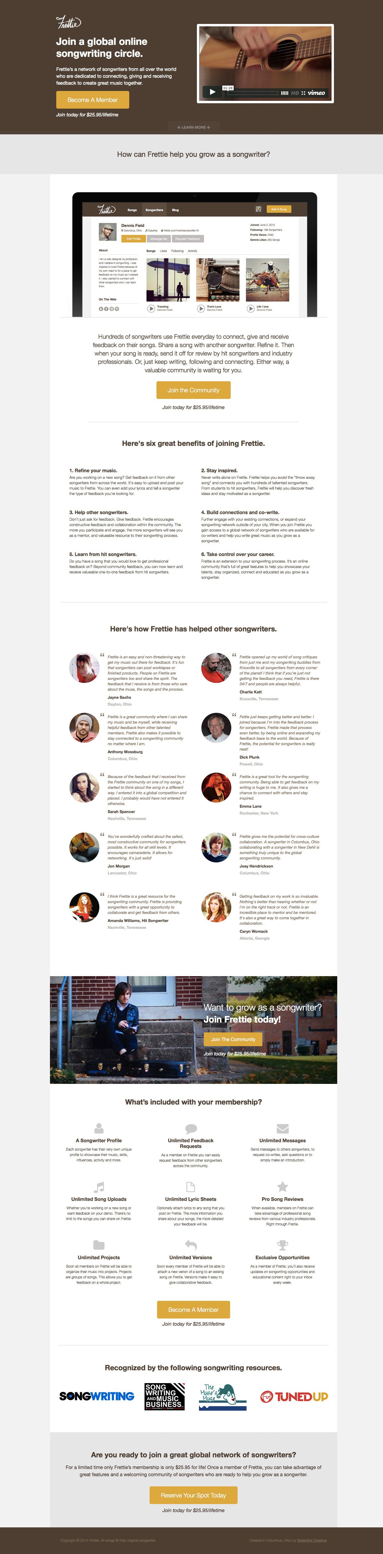 Frettie Website Screenshot