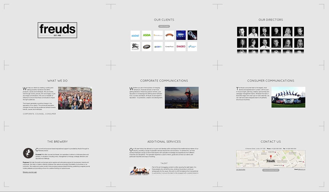 Freuds Website Screenshot