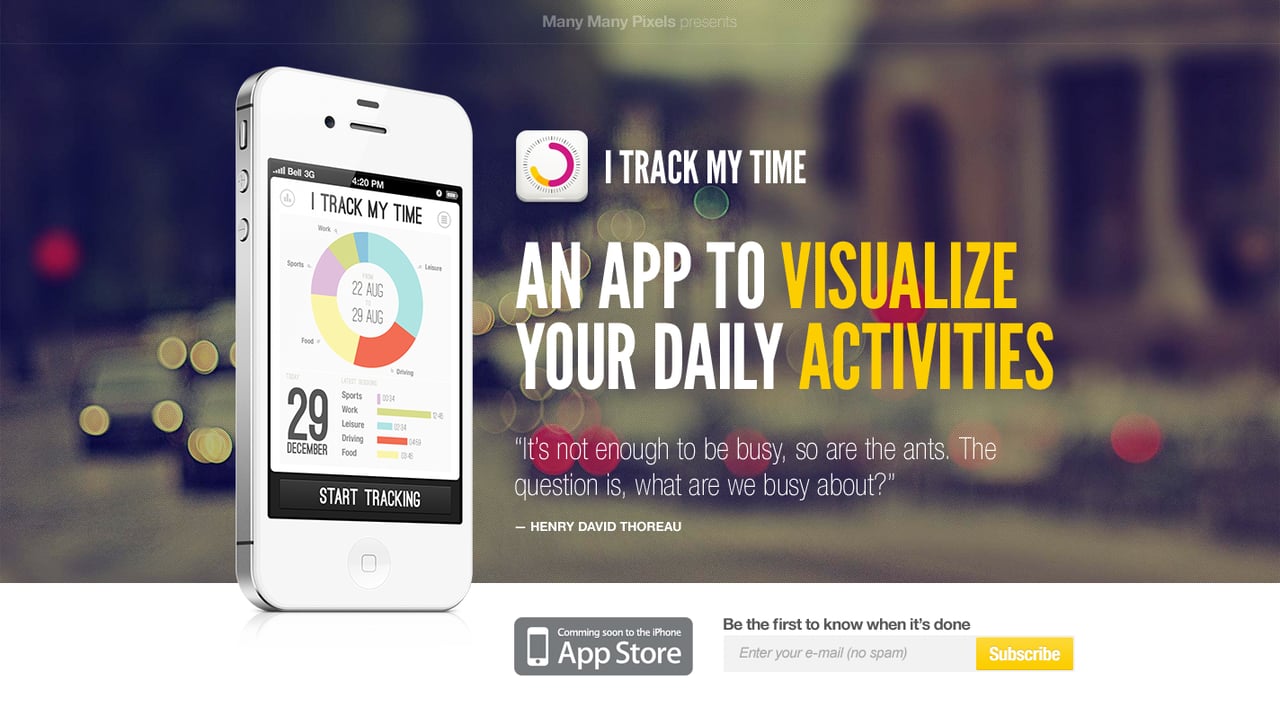 iTrackMyTime Website Screenshot