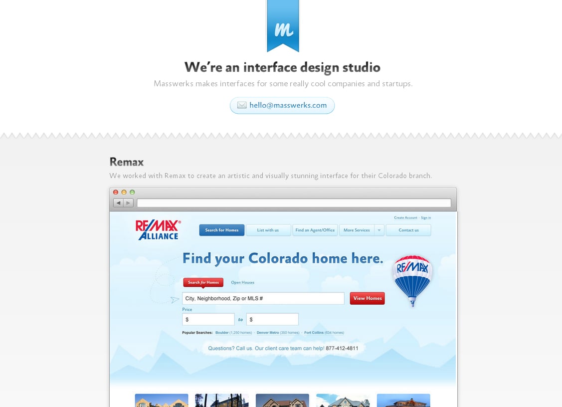 Masswerks Website Screenshot