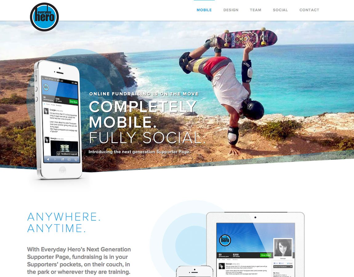 Fundraising is on the Move Website Screenshot