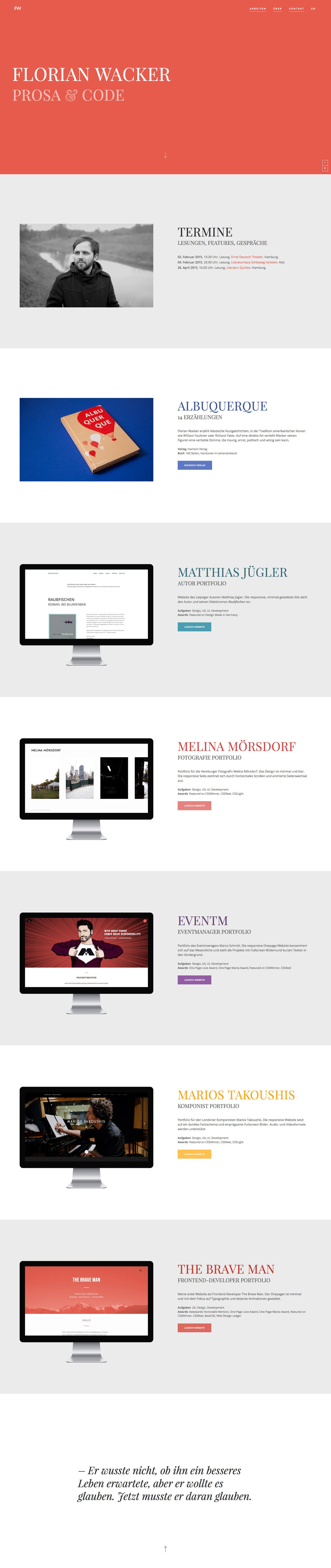 Florian Wacker Website Screenshot