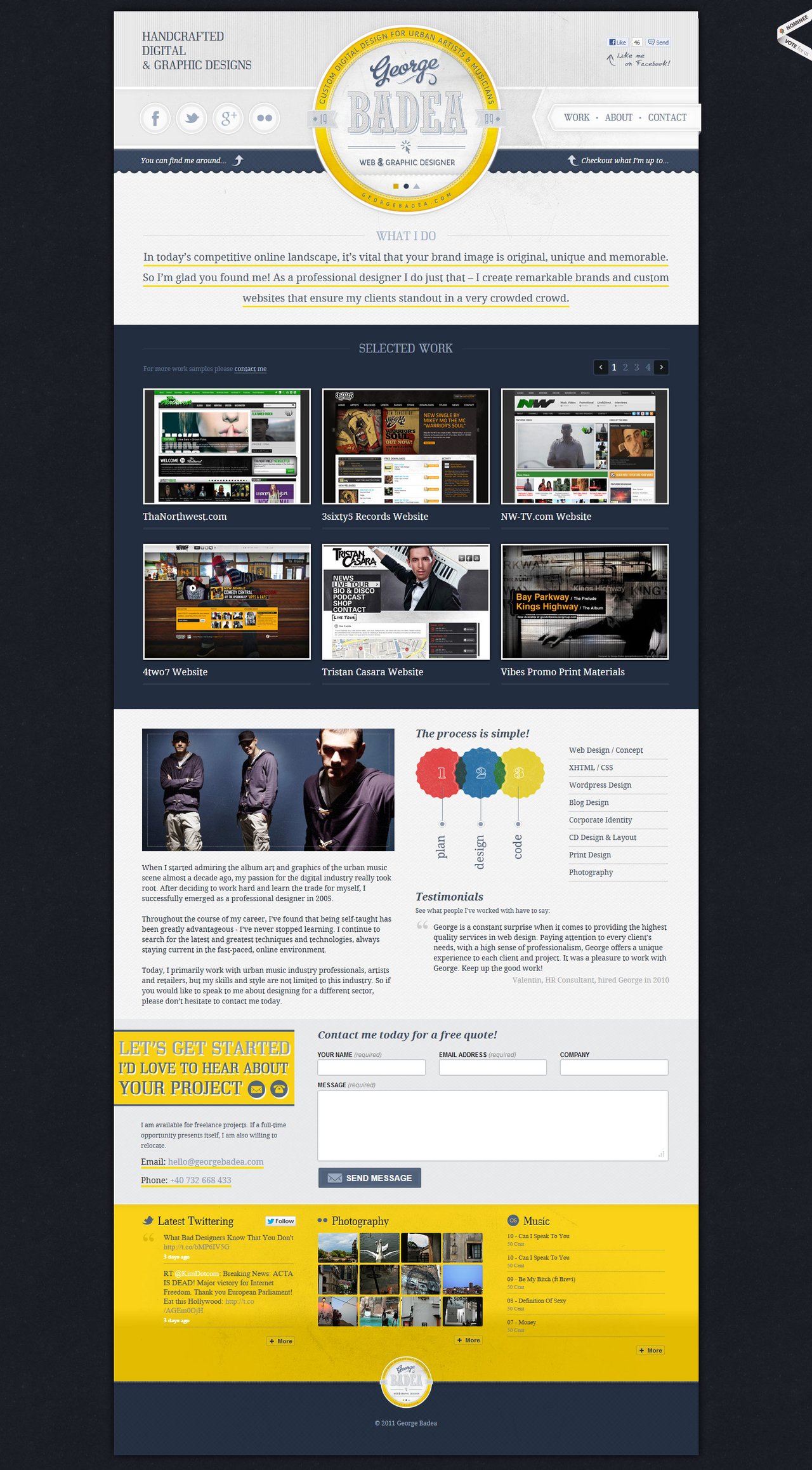 George Badea Website Screenshot