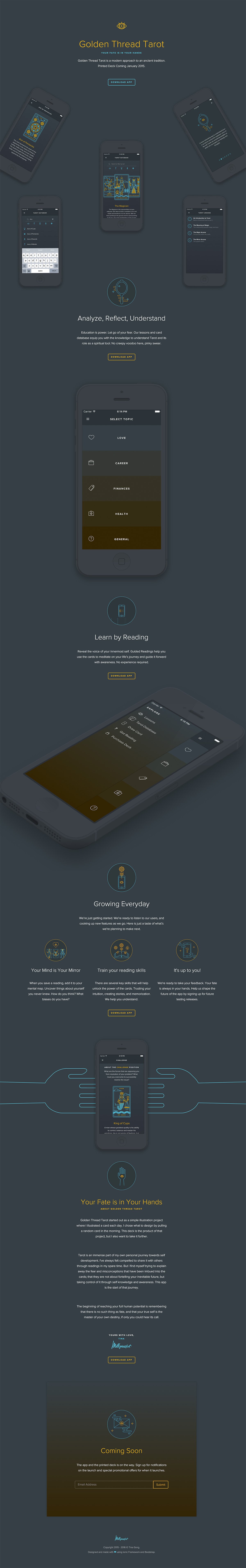 Golden Thread Tarot Website Screenshot