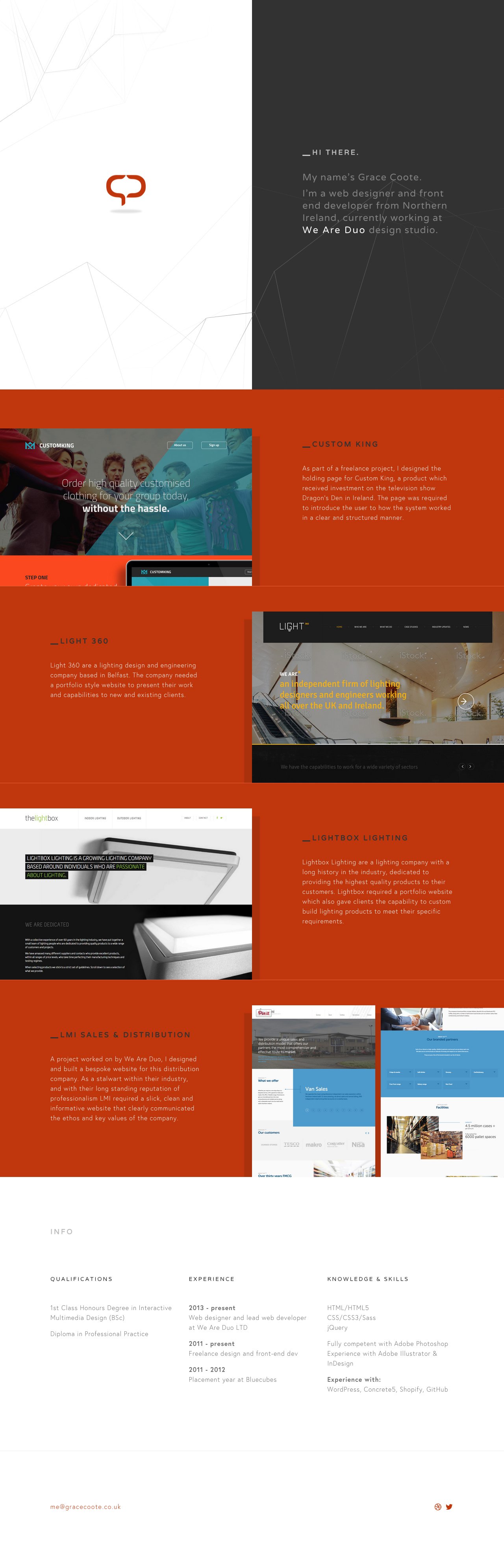 Grace Coote Website Screenshot