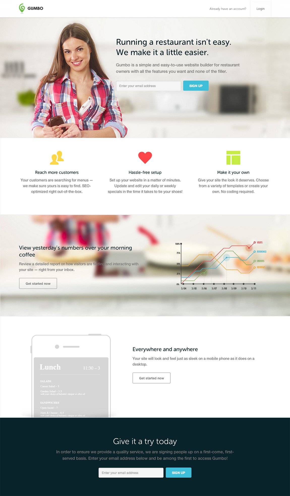 Gumbo Website Screenshot