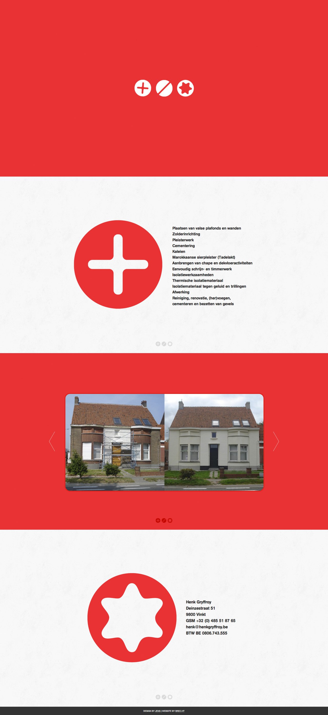 Henk Gryffroy Website Screenshot