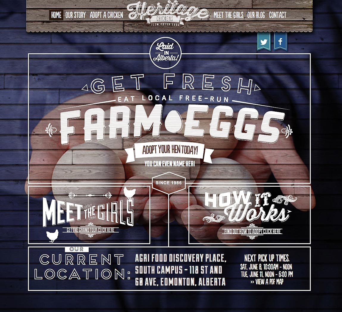 Heritage Chickens Website Screenshot