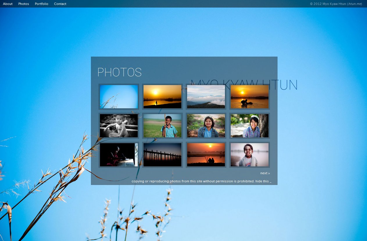 Myo Kyaw Htun Website Screenshot