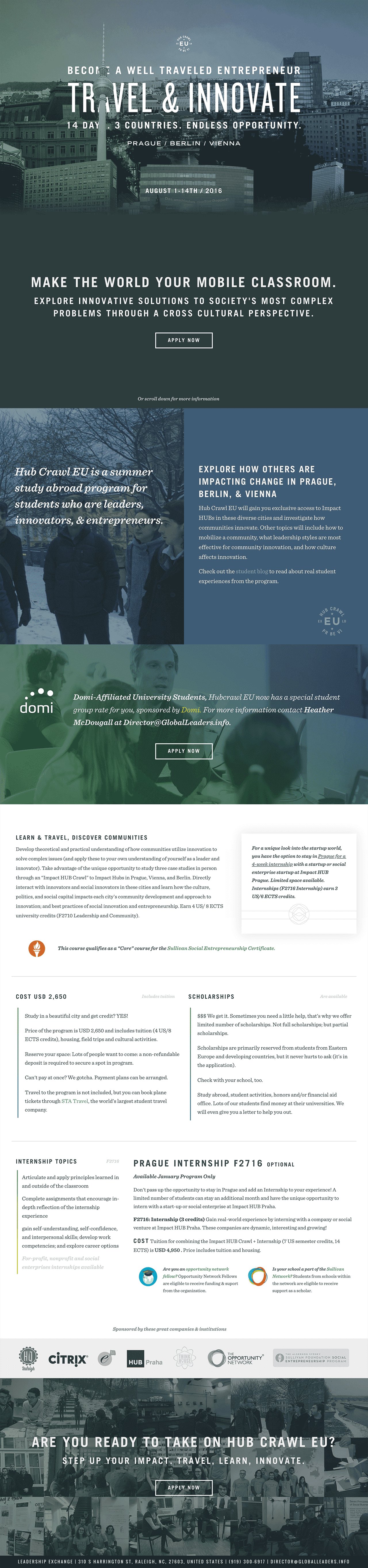 Hub Crawl EU Website Screenshot