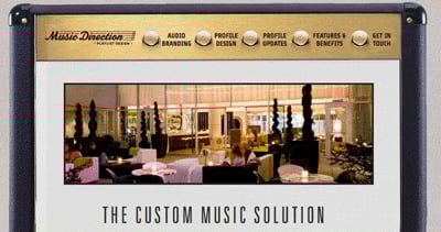 Music Direction Playlist Design Website Screenshot