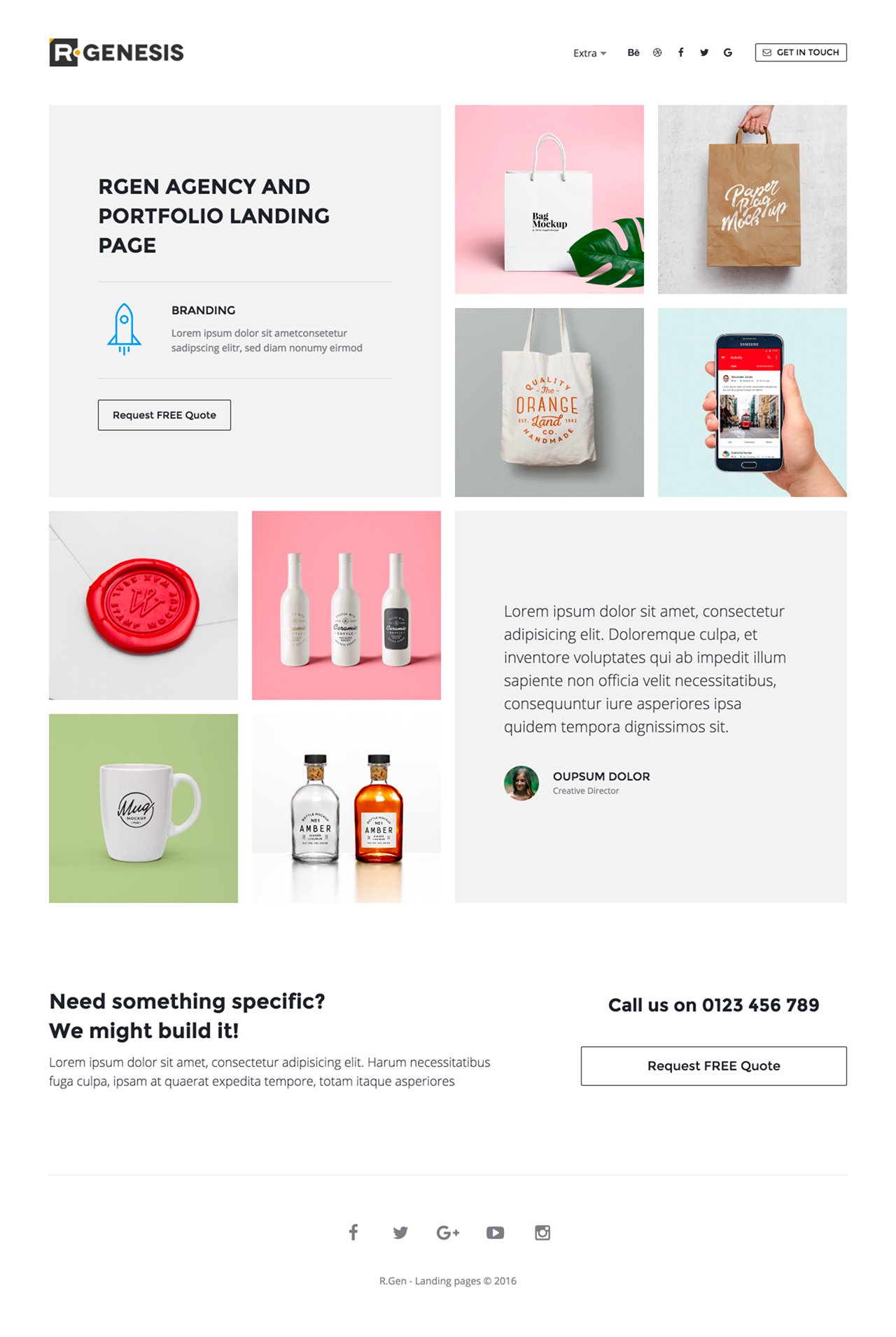 R.Gen – Agency Landing Page Website Screenshot