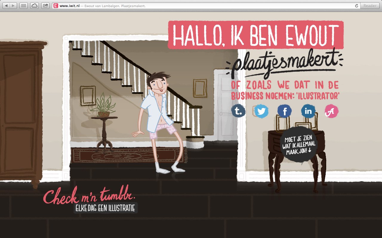 Ewout van Lambalgen. Plaatjesmakert. Website Screenshot