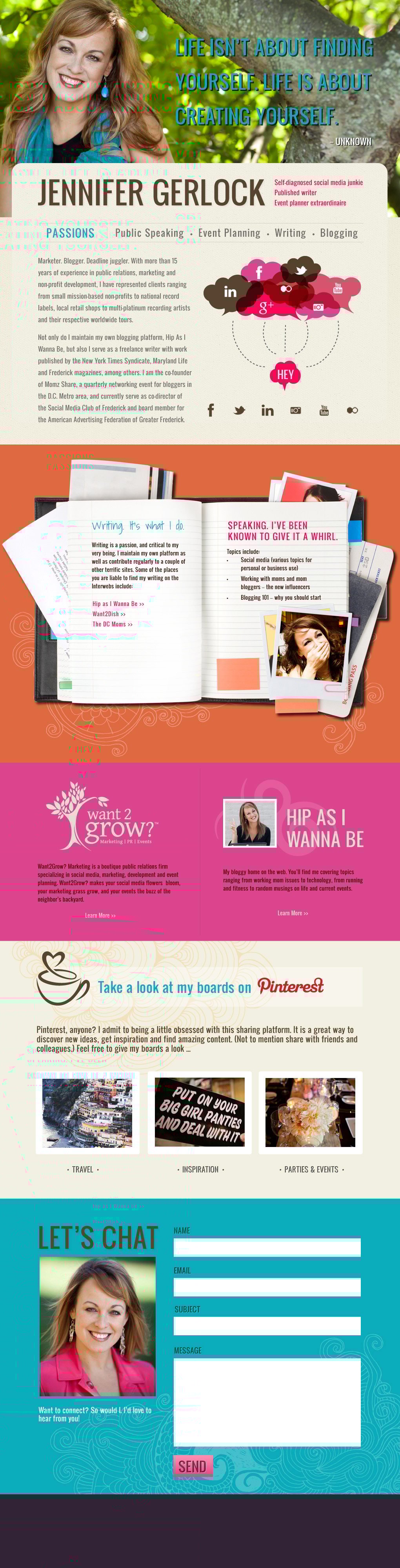 Jennifer Gerlock Website Screenshot