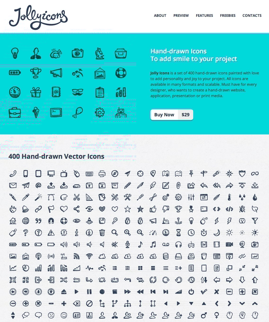 Jolly Icons Website Screenshot