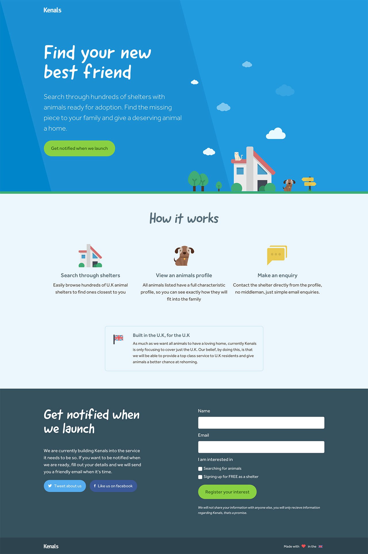 Kenals Website Screenshot