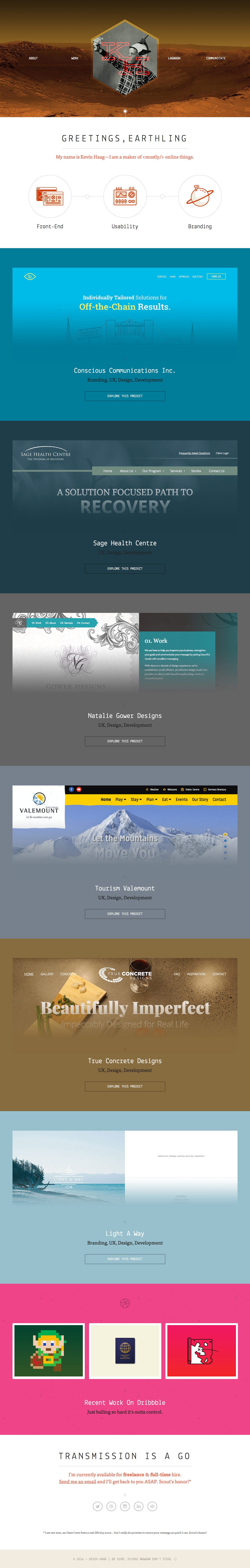 Kevin Haag Website Screenshot