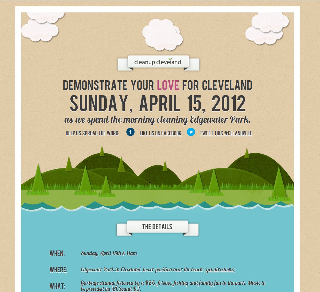 Cleanup Cleveland Website Screenshot