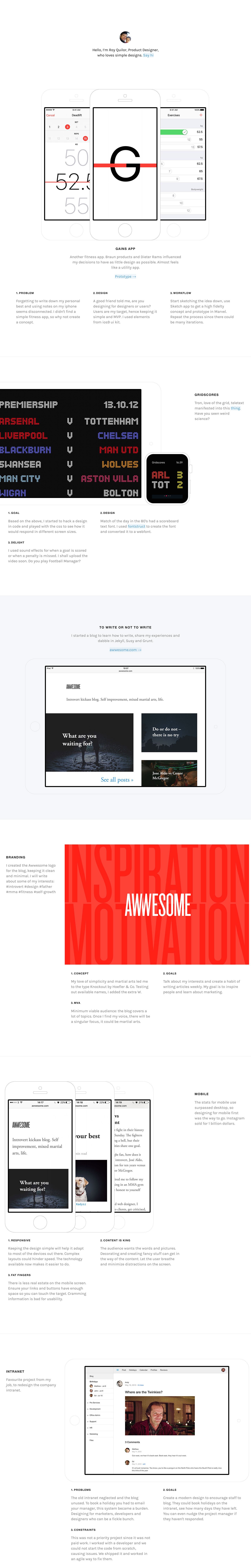 Roy Quilor Website Screenshot