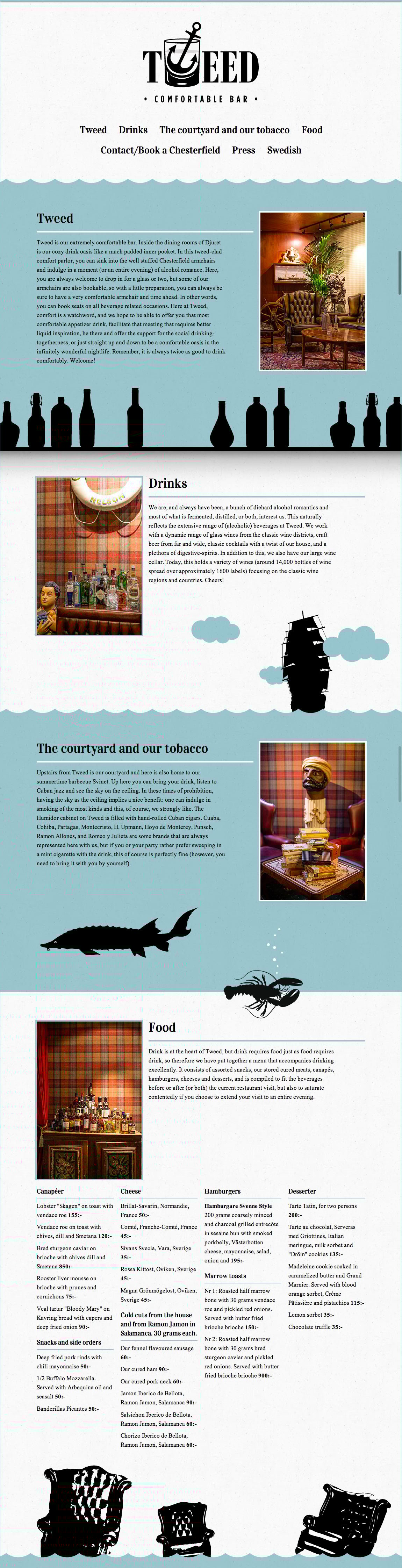 Tweed Bar Website Screenshot