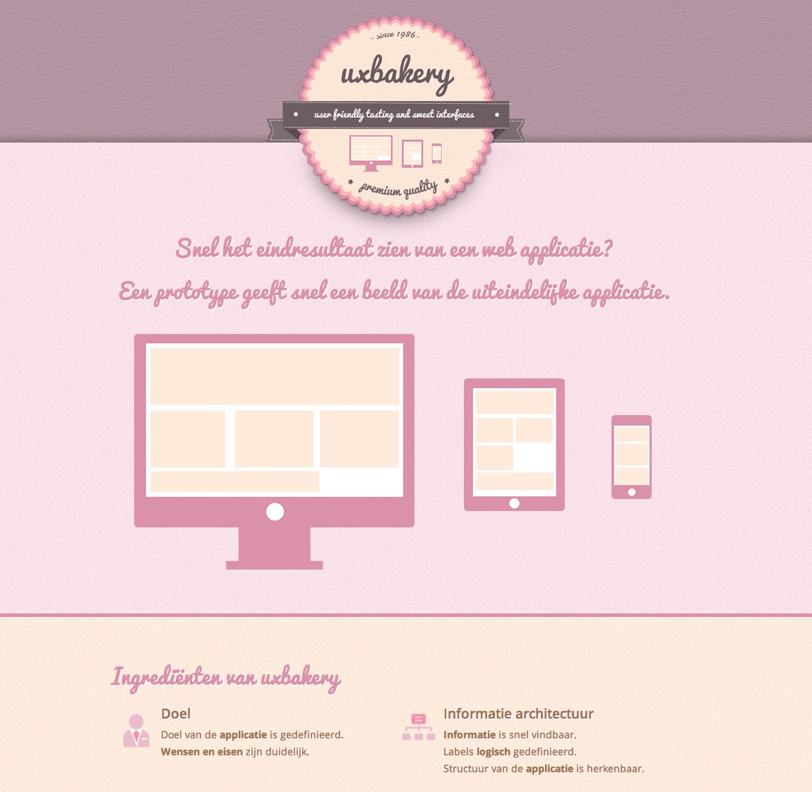 UXbakery Website Screenshot