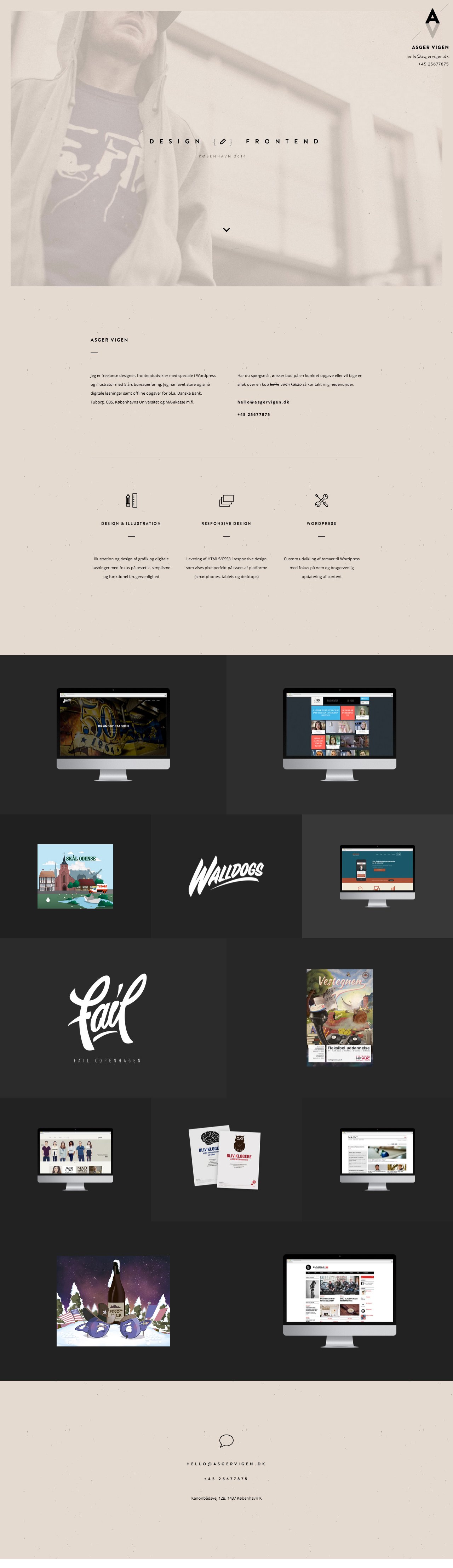 Asger Vigen Website Screenshot