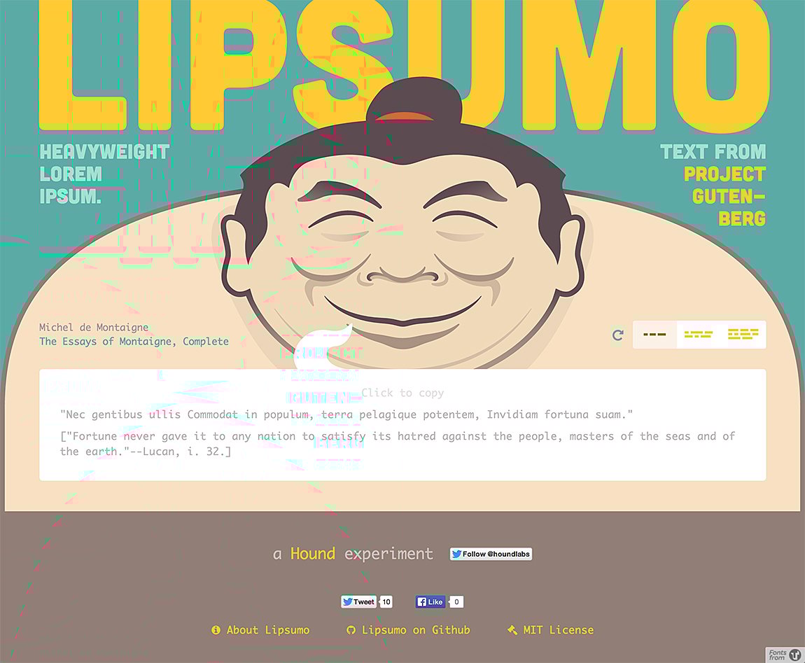 Lipsumo Website Screenshot