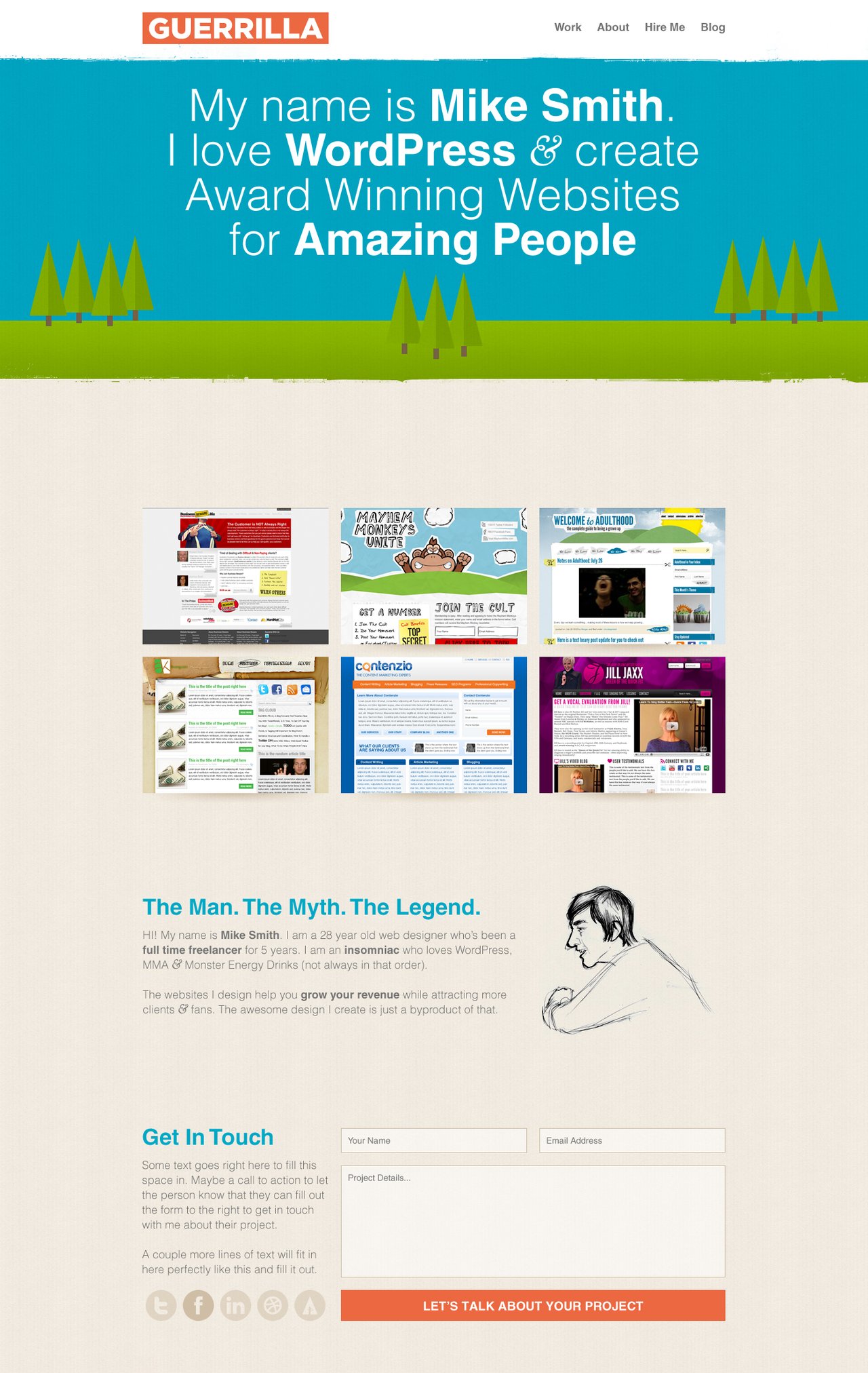 Guerrilla Website Screenshot