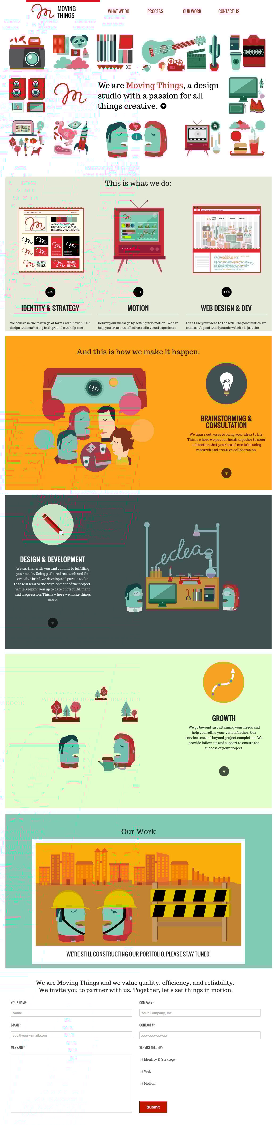 Moving Things Website Screenshot