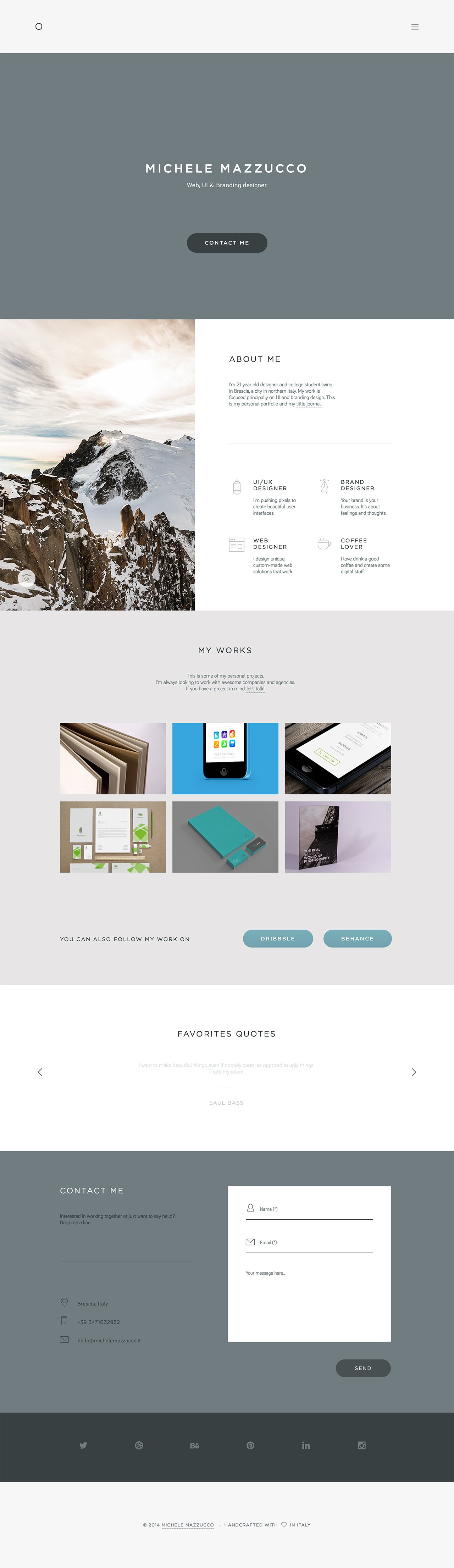 Michele Mazzucco Website Screenshot