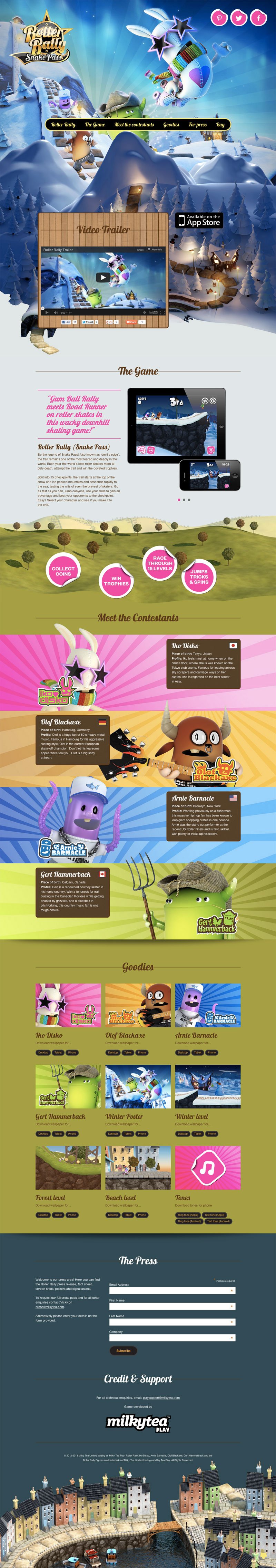 Roller Rally Website Screenshot