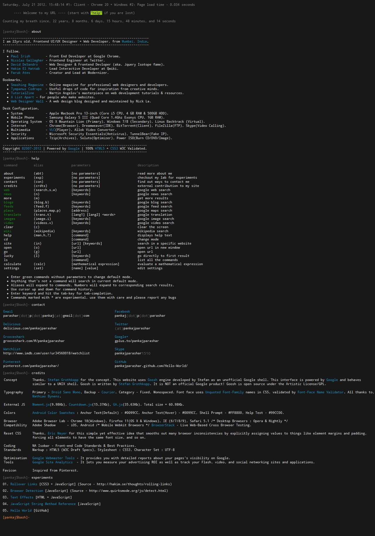 Pankaj Parashar Website Screenshot