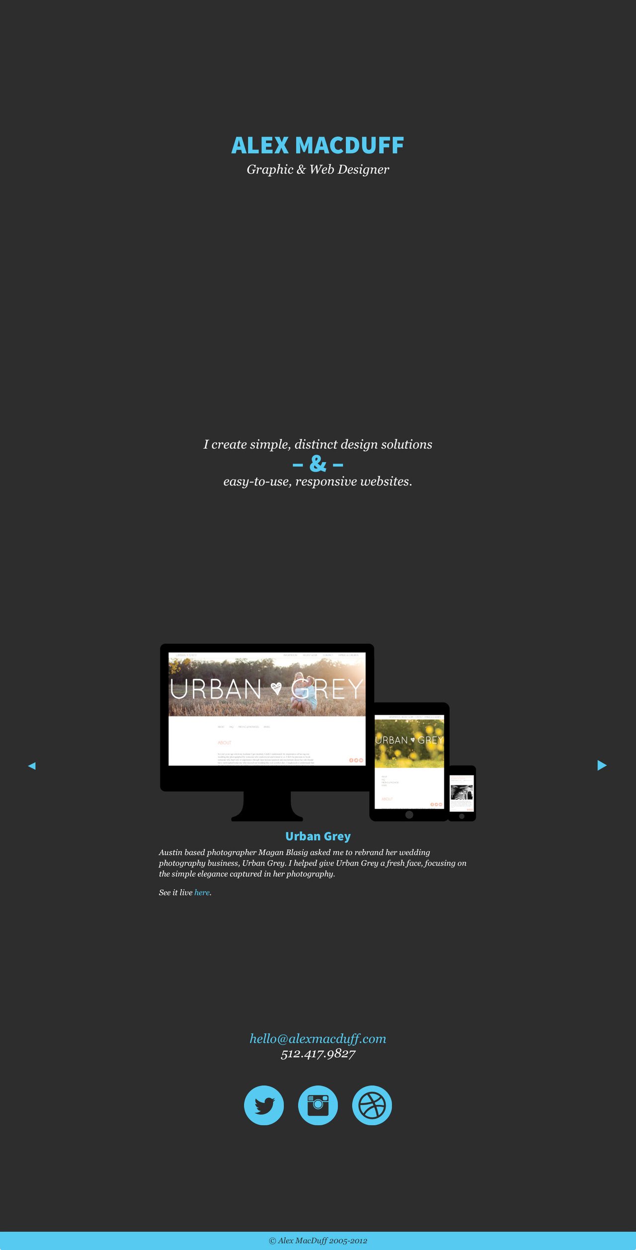 Alex MacDuff Website Screenshot