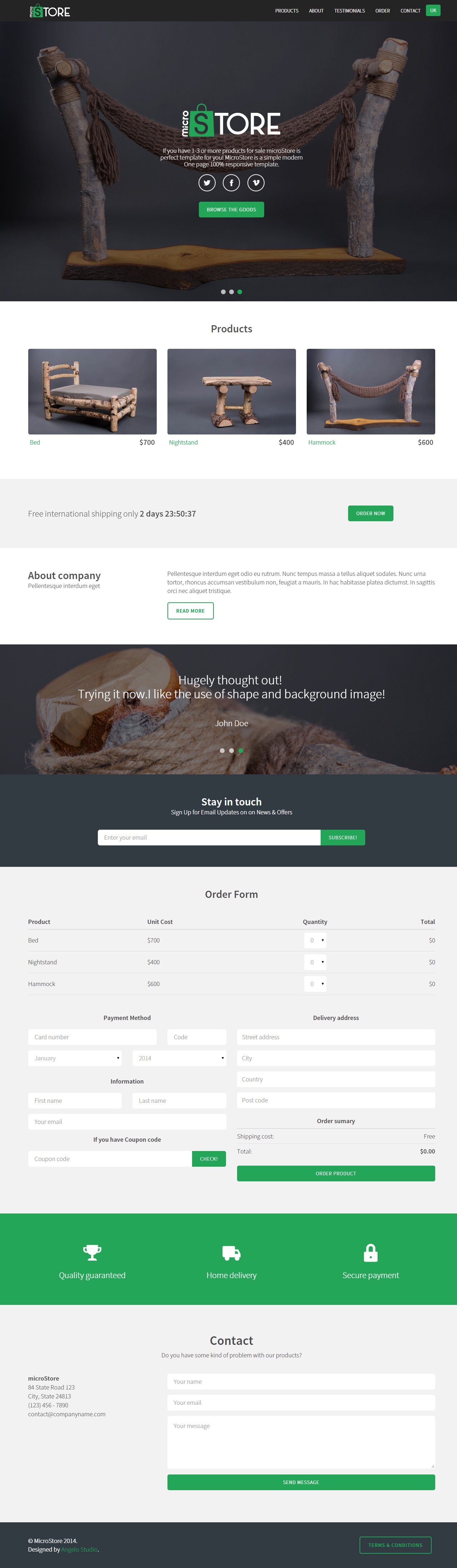 microStore Website Screenshot